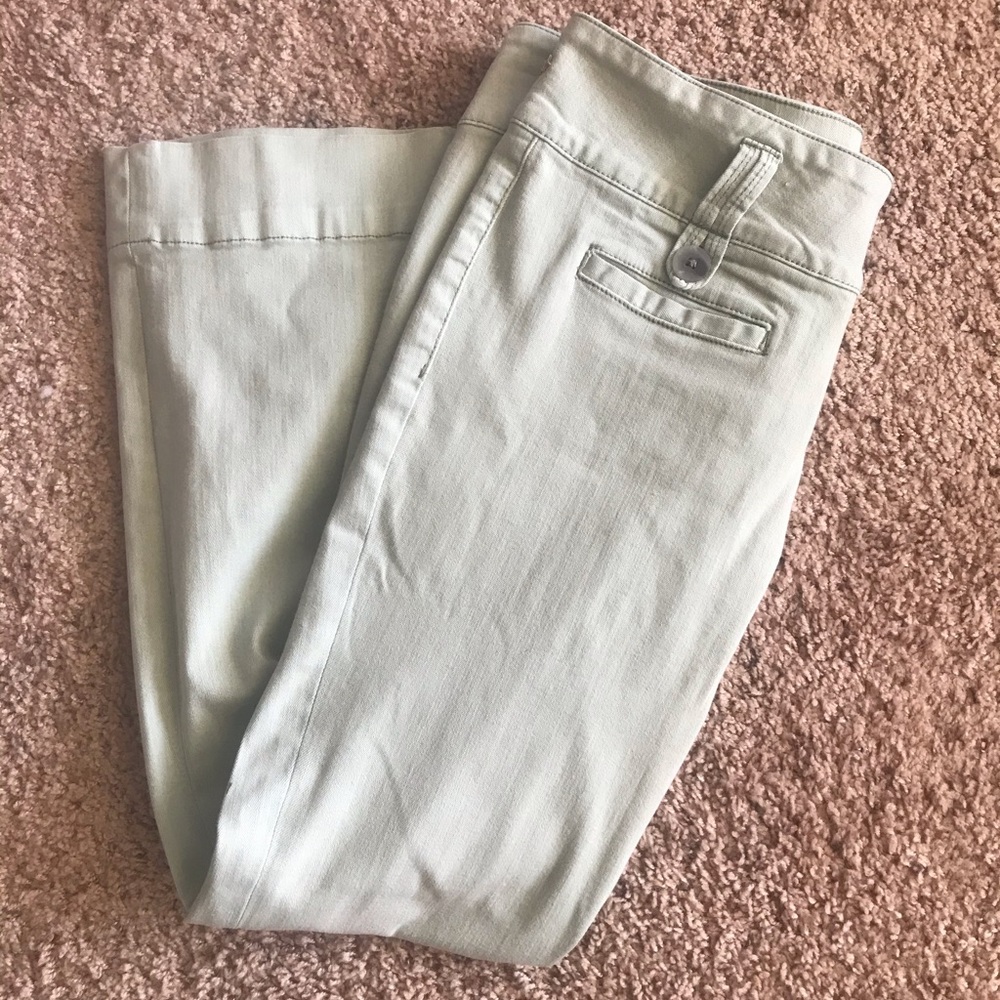 Pilcro and the Letterpress Teal Flare Jeans